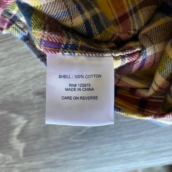 Southern Proper Men's Yellow & Red Plaid The Traditional Fit Flannel - Small - Picture 9 of 12